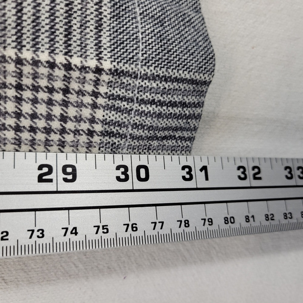 American Eagle Wide Leg Pants Womens 4 Gray Plaid Super High Rise Baggy Trousers - Picture 10 of 12